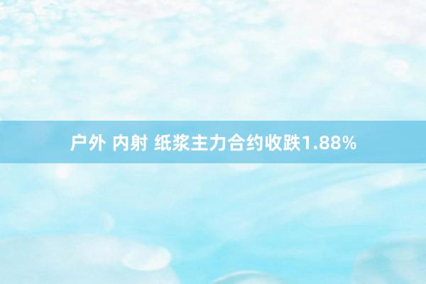 户外 内射 纸浆主力合约收跌1.88%