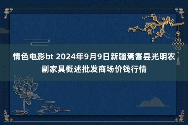 情色电影bt 2024年9月9日新疆焉耆县光明农副家具概述批发商场价钱行情