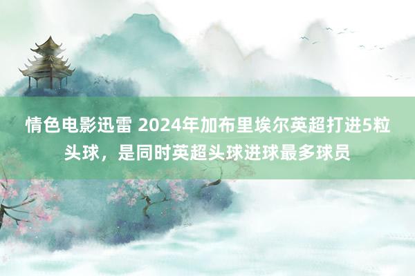 情色电影迅雷 2024年加布里埃尔英超打进5粒头球，是同时英超头球进球最多球员