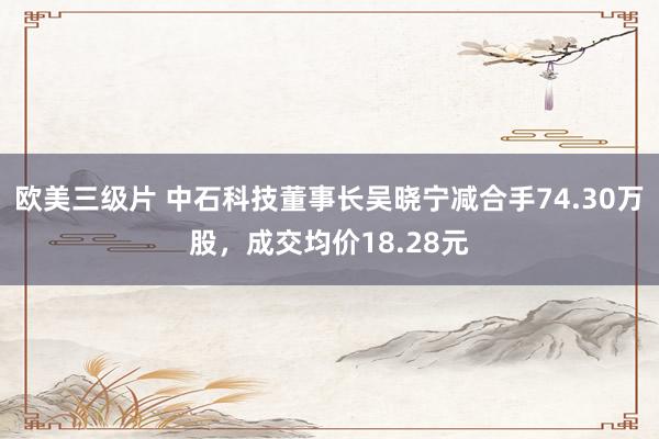 欧美三级片 中石科技董事长吴晓宁减合手74.30万股，成交均价18.28元