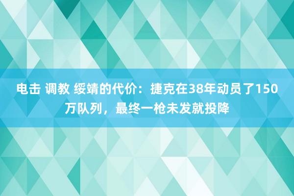 电击 调教 绥靖的代价：捷克在38年动员了150万队列，最终一枪未发就投降