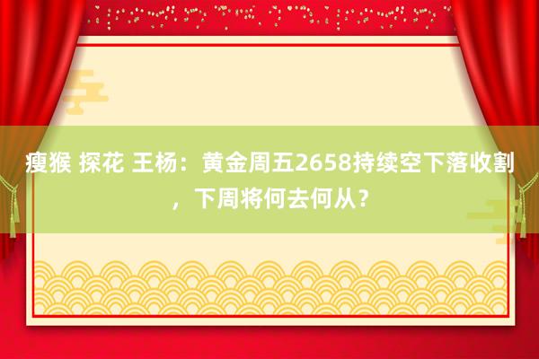 瘦猴 探花 王杨：黄金周五2658持续空下落收割，下周将何去何从？