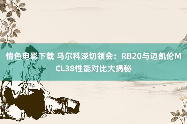 情色电影下载 马尔科深切领会：RB20与迈凯伦MCL38性能对比大揭秘