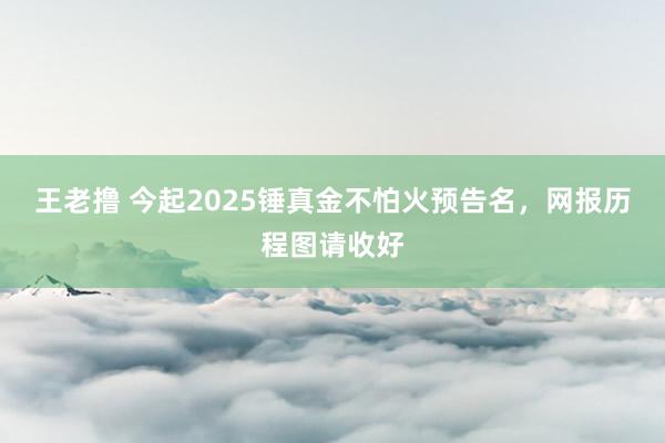 王老撸 今起2025锤真金不怕火预告名，网报历程图请收好