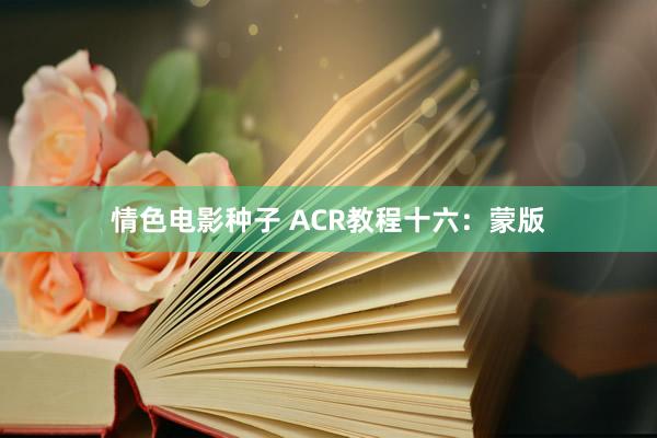 情色电影种子 ACR教程十六：蒙版