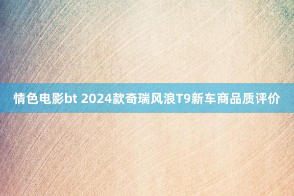 情色电影bt 2024款奇瑞风浪T9新车商品质评价