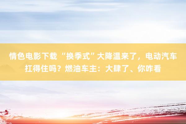 情色电影下载 “换季式”大降温来了，电动汽车扛得住吗？燃油车主：大肆了、你咋看