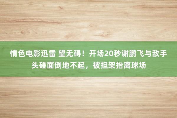 情色电影迅雷 望无碍！开场20秒谢鹏飞与敌手头碰面倒地不起，被担架抬离球场