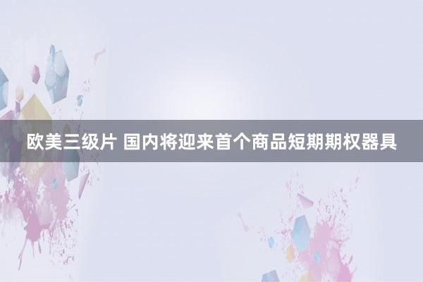 欧美三级片 国内将迎来首个商品短期期权器具