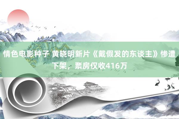 情色电影种子 黄晓明新片《戴假发的东谈主》惨遭下架，票房仅收416万