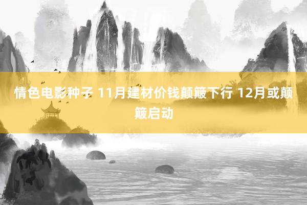 情色电影种子 11月建材价钱颠簸下行 12月或颠簸启动