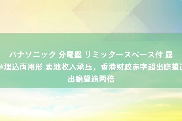 パナソニック 分電盤 リミッタースペース付 露出・半埋込両用形 卖地收入承压，香港财政赤字超出瞻望逾两倍