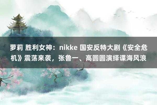 萝莉 胜利女神：nikke 国安反特大剧《安全危机》震荡来袭，张鲁一、高圆圆演绎谍海风浪