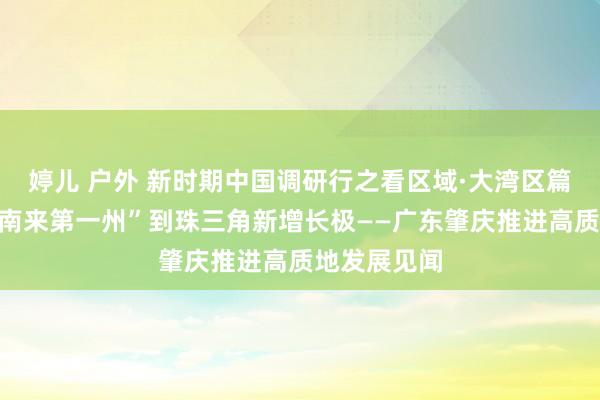 婷儿 户外 新时期中国调研行之看区域·大湾区篇丨从“岭表南来第一州”到珠三角新增长极——广东肇庆推进高质地发展见闻