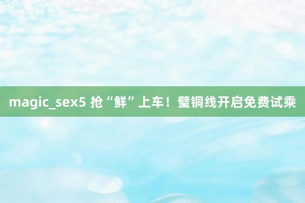 magic_sex5 抢“鲜”上车！璧铜线开启免费试乘