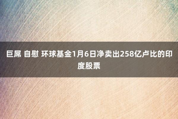 巨屌 自慰 环球基金1月6日净卖出258亿卢比的印度股票