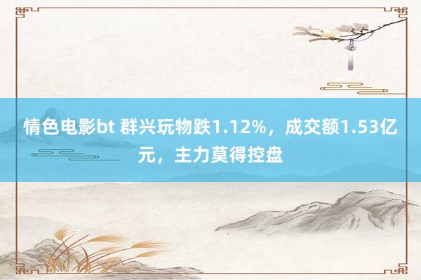 情色电影bt 群兴玩物跌1.12%，成交额1.53亿元，主力莫得控盘