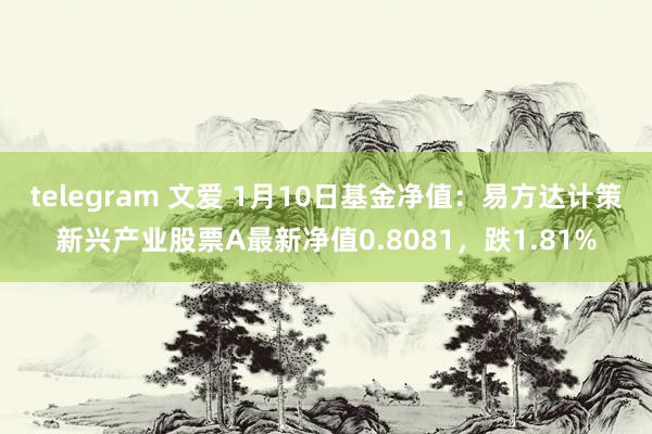 telegram 文爱 1月10日基金净值：易方达计策新兴产业股票A最新净值0.8081，跌1.81%