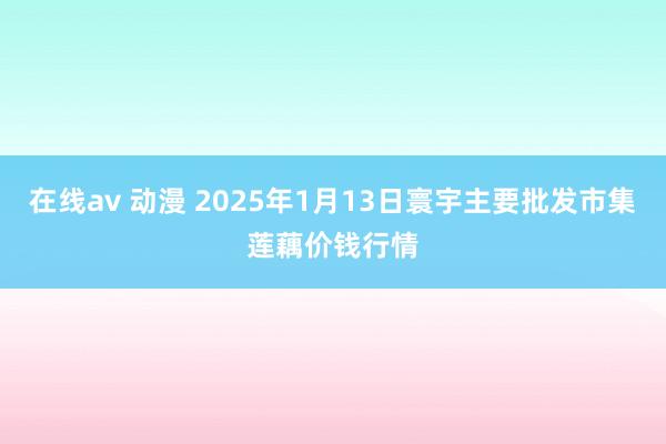 在线av 动漫 2025年1月13日寰宇主要批发市集莲藕价钱行情