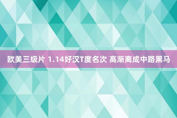 欧美三级片 1.14好汉T度名次 高渐离成中路黑马