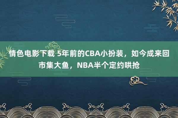 情色电影下载 5年前的CBA小扮装，如今成来回市集大鱼，NBA半个定约哄抢